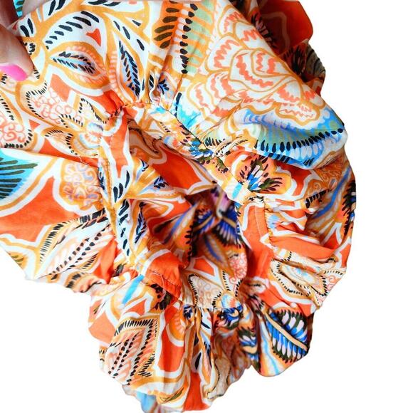 MISA Sari Floral Poplin Balloon-Sleeve Mini Dress - Picture 4 of 12